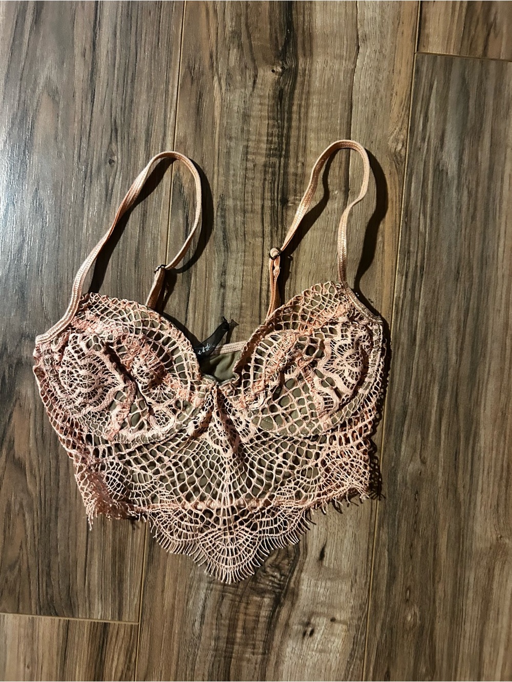 For Love and Lemons Lace Crochet Longline Bralette